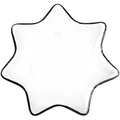 Тарелка-звезда стеклянная "Candela", 23 см, прозрачный