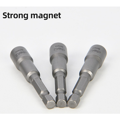 Набор насадок шестигранных магнитных Deli YS EDL4808T, 8 мм, HEX 1/4", серебристый - 2