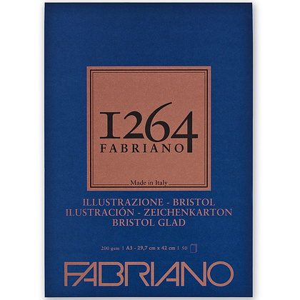 Блок-склейка бумаги для графики "Fabriano. 1264", 29,7х42 см, 200 г/м2, 50 листов