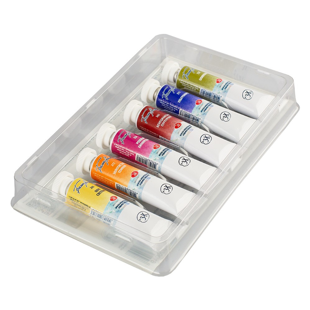 Краски акварельные "Белые ночи полночь классика", набор 6 цветов, тубы - 6