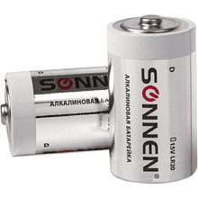 Батарейки алкалиновые Sonnen "LR20/D", 2 шт