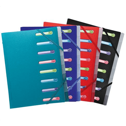 Папка на резинках "Opak", 10 мм, пластик, ассорти