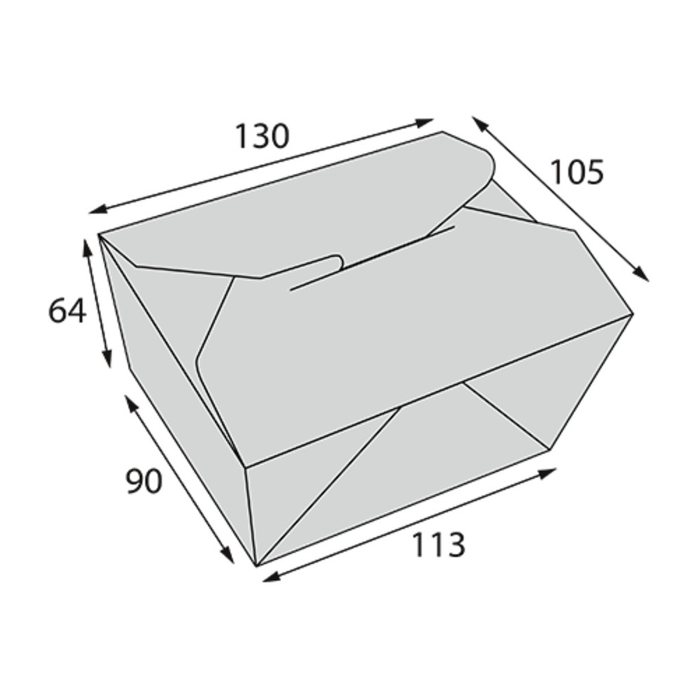 Контейнер бумажный 600 мл, 130/113х105/90х64, 50 шт/упак, крафт - 4