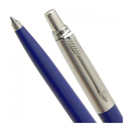 Ручка шариковая автоматическая "Parker Jotter Royal Blue CT", 1.0 мм, синий, серебристый, стерж. синий - 3