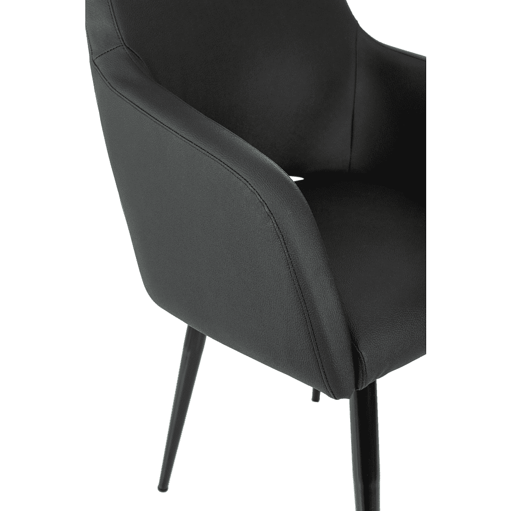 Кресло "Бюрократ CH-380F", экокожа, черный, каркас металл, корпус черный - 3