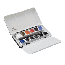 Набор красок акварельных пейзажных "Rembrandt", 12 цветов, кюветы