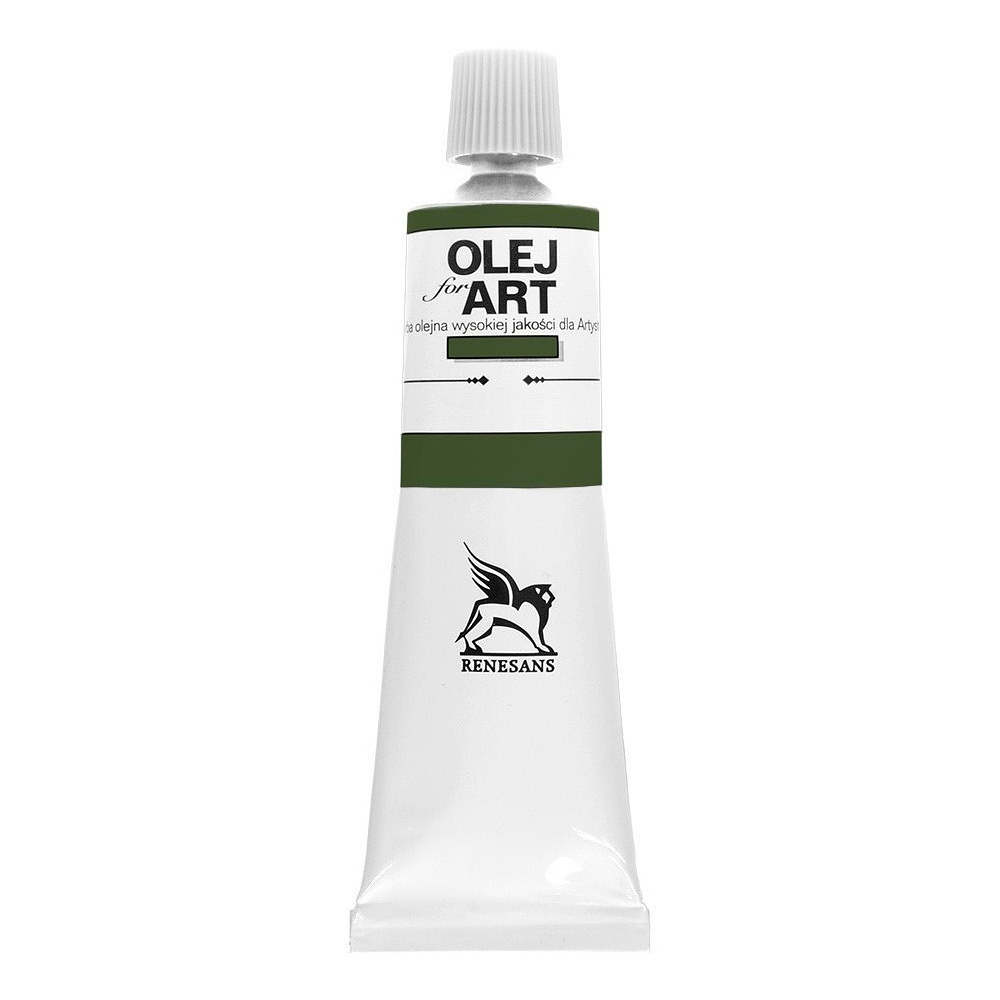 Краски масляные Renesans "Oils for art", 42 зеленый золотистый, 60 мл, туба