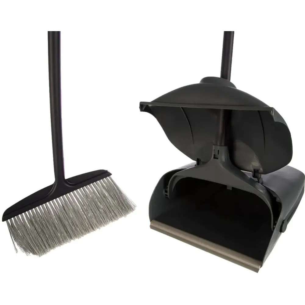 Набор для уборки пола "Grass", совок (ловушка) + щетка - 4