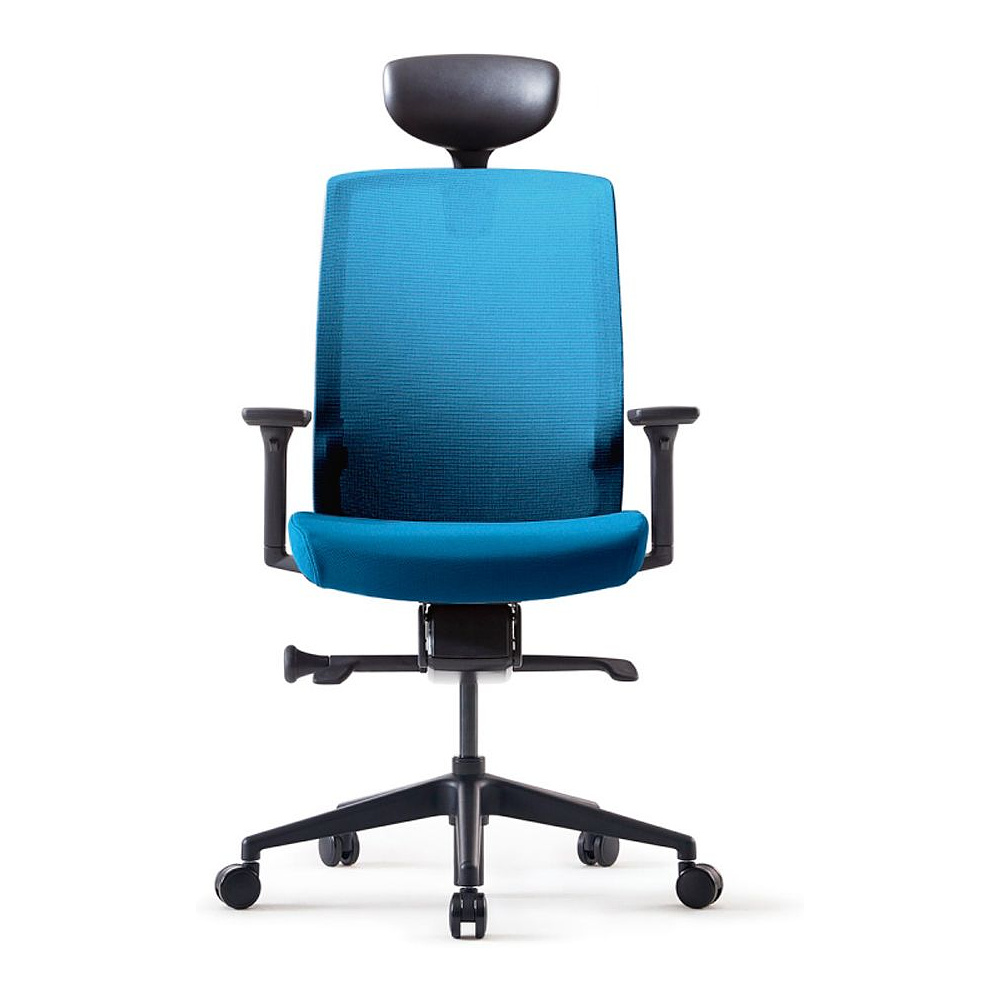 Кресло для руководителя BESTUHL "J1", сетка, ткань, пластик, синий  - 2