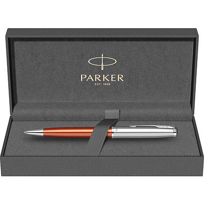 Ручка шариковая автоматическая Parker "Sonnet Essential SB K545", 0,7 мм, серебристый, оранжевый, стерж. черный - 2