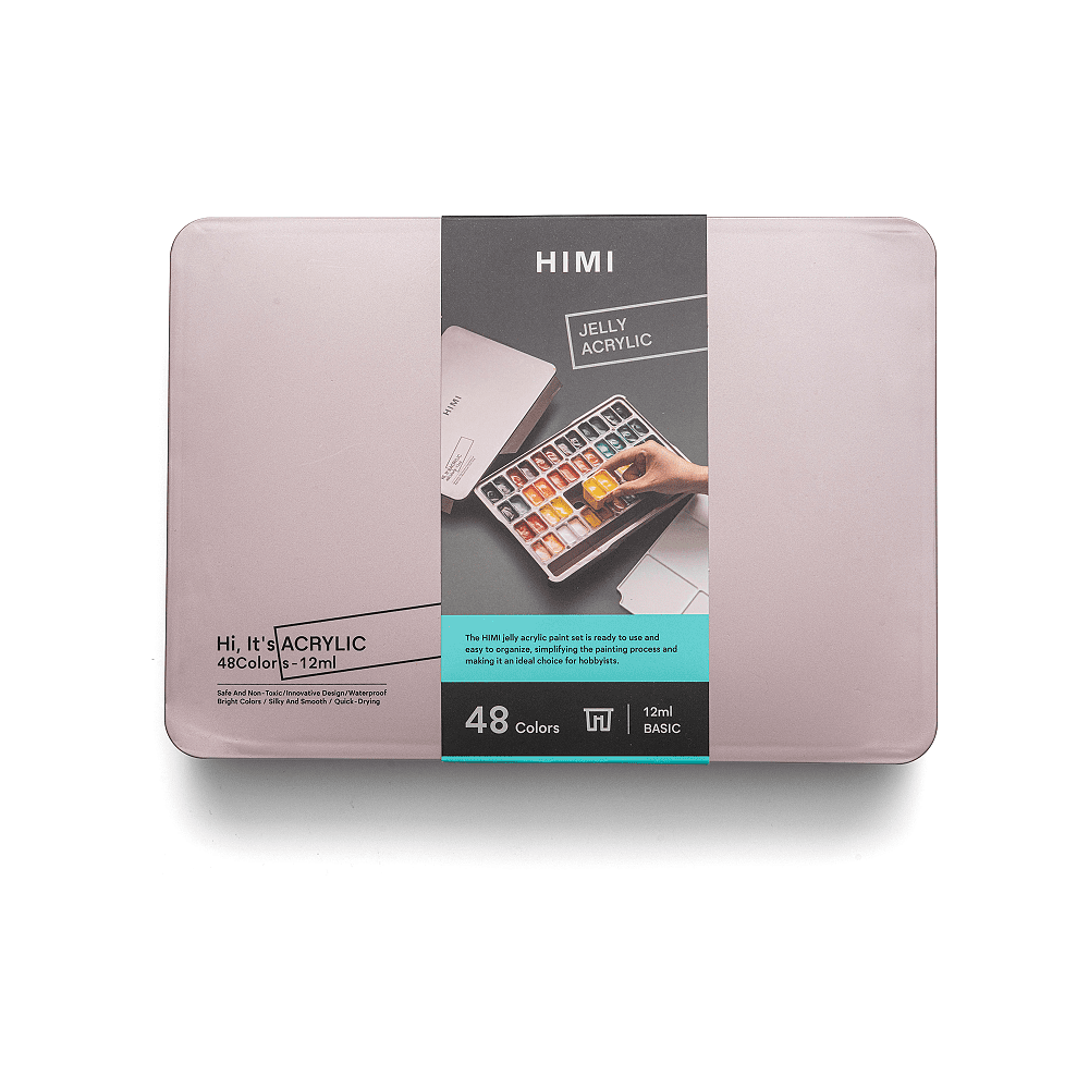 Краски акриловые"Himi Jelly Cup", набор 48 цветов, 12 мл, кювета, пластиковый футляр - 6