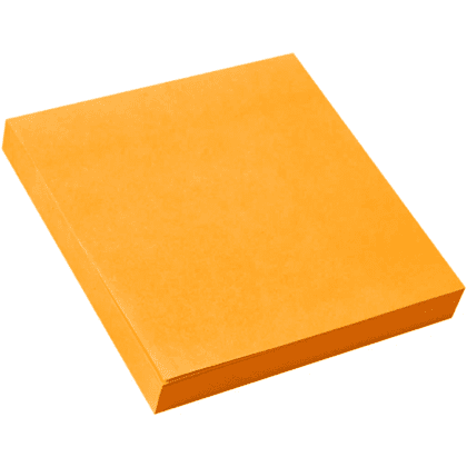 Бумага для заметок на клейкой основе "Yesli:", 75x75 мм, 100 листов, оранжевый неон