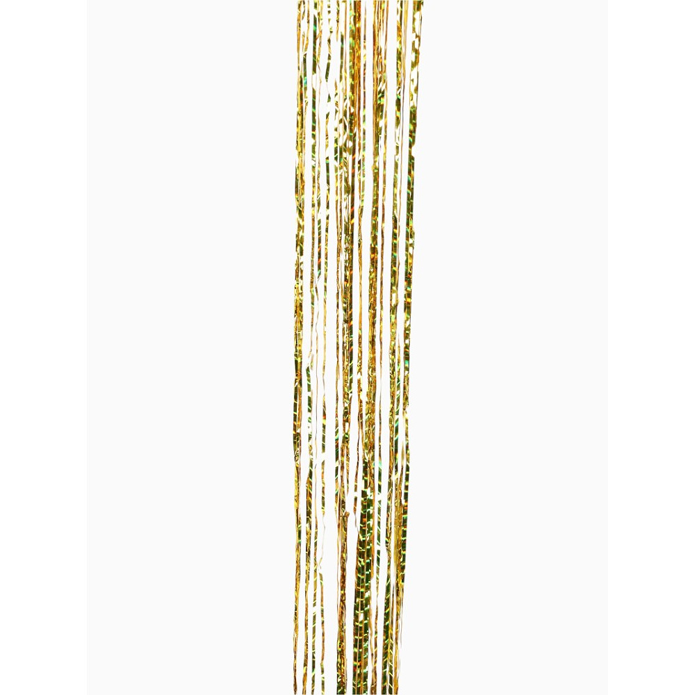 Гирлянда-дождик "Мерцание полос", 9х150 см, фольга, жёлтый - 5