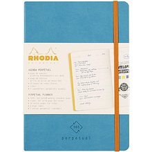 Еженедельник недатированный Clairefontaine Rhodia "Rhodiarama Perpetual", 148x210 мм, 128 страниц, бирюзовый