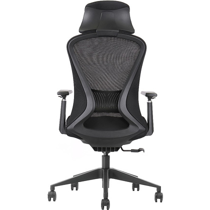 Кресло для руководителя EVOLUTION "OFFICE COMFORT", ткань, сетка, пластик, черный - 6