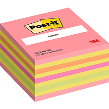 Бумага для заметок на клейкой основе "Post-it Classic. Неон", 76x76мм, 450 листов, ассорти
