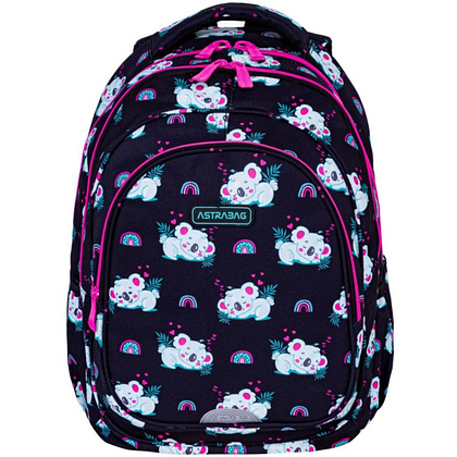 Рюкзак школьный Astra "Sleepy Koala", черный, розовый - 2