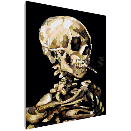 Картина по номерам "Ван Гог. Череп с горящей сигаретой"