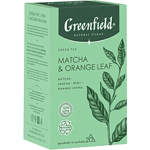 Чай "Greenfield" Tisane Matcha&Orange Leaf, 20 пакетиков x 1.8 г, зеленый