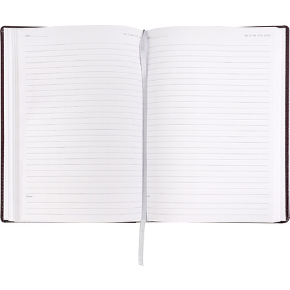 Ежедневник недатированный "Pelle Siena", А5, 272 страницы, бургунди - 7