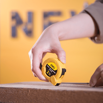 Рулетка Deli YS EDL9002B, 2 м х 13 мм, желтый, черный - 8