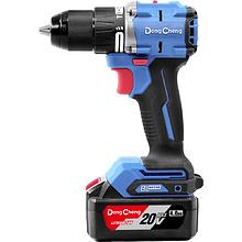 Аккумуляторная дрель-шуруповерт DongCheng DCJZ2060i (TYPE EM), 20 В, 60 Нм, 2 АКБ, 4 Ач, З/У 2 А