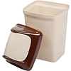 Урна для мусора 25л «СВИНГ», пластик, с крышкой, бежевый мрамор - 3
