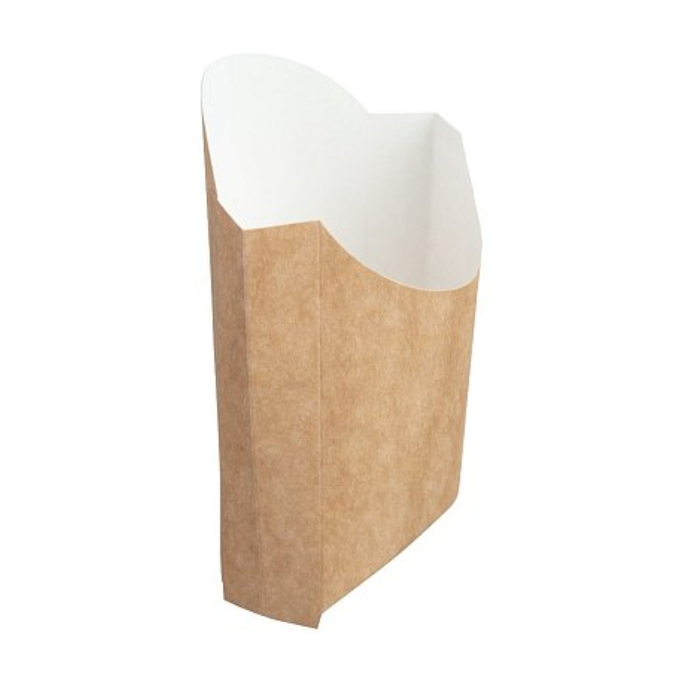 Контейнер бумажный для картофеля фри, 84х54х120 мм, 400шт/упак, крафт - 3