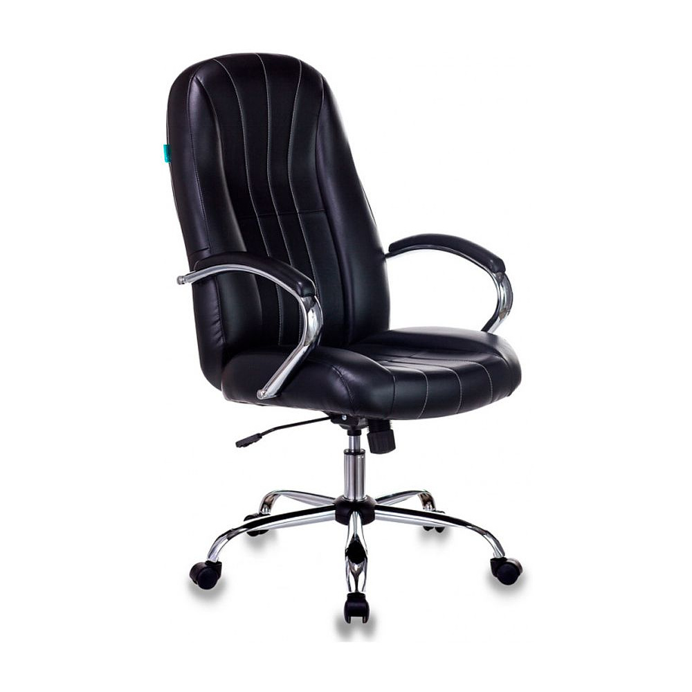 Кресло для руководителя Бюрократ T-898SL черный Leather Venge Black, эко.кожа, металл