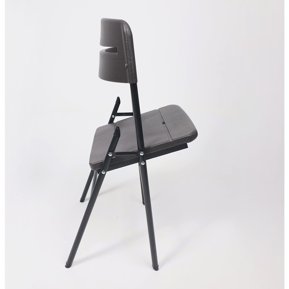 Стул складной, пластик, темно-серый - 17