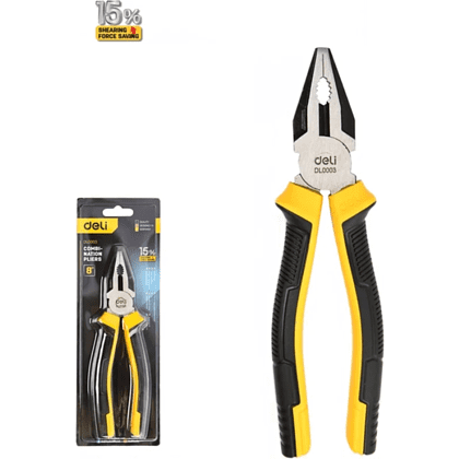 Плоскогубцы Deli YS EDL0003, 200 мм, 2-х компонентные рукоятки - 2