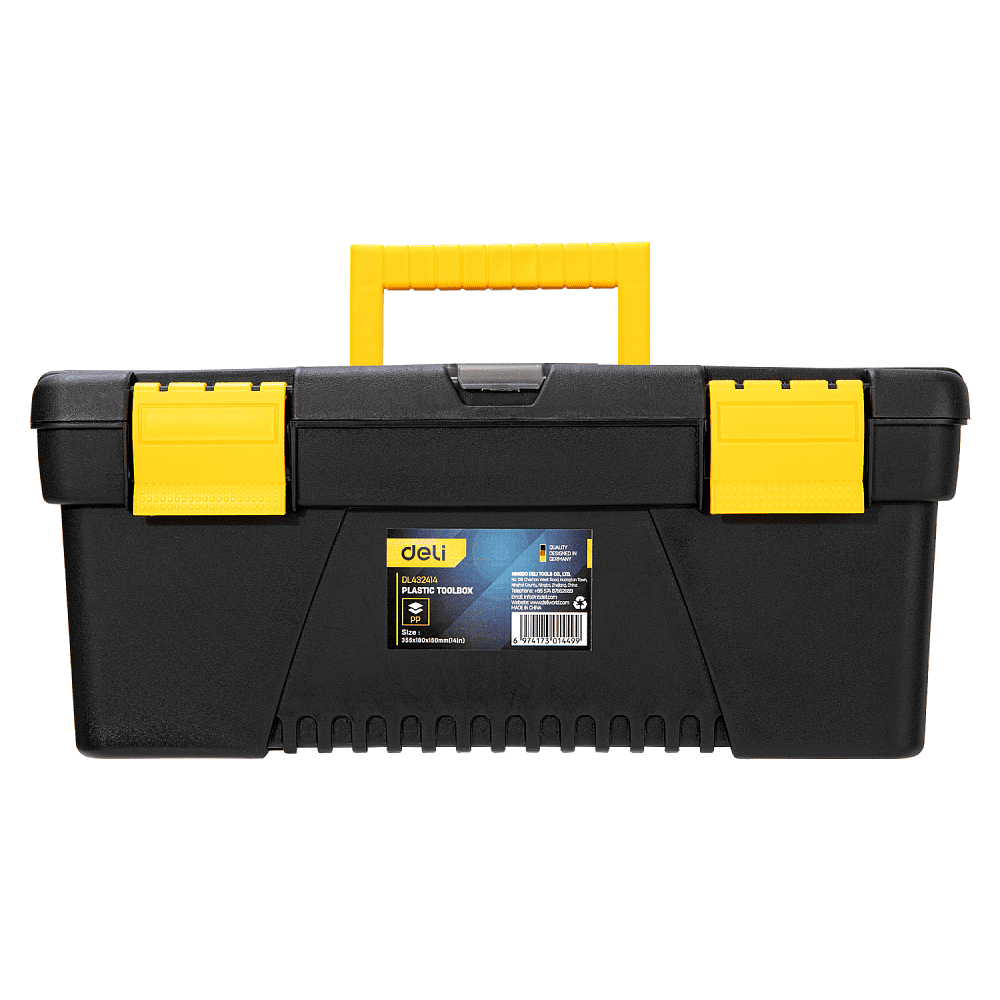 Ящик для инструмента Deli "EDL432414", 355х180х155 мм, пластмасса