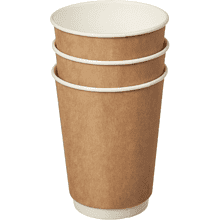 Стакан картонный 300 мл, 2 слоя, 20 шт/упак, крафт ECO