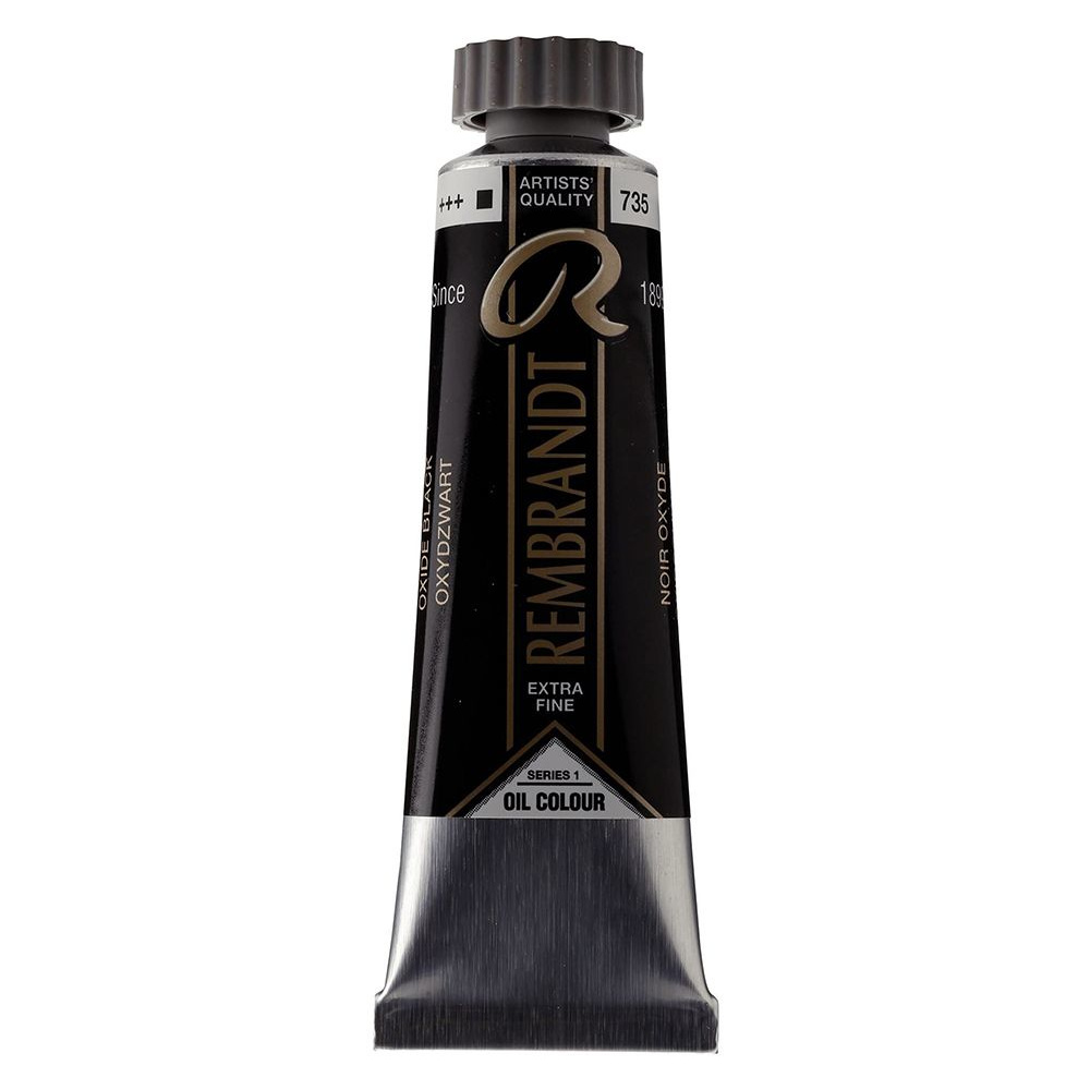 Краски масляные "Rembrandt", 735 оксид черный, 15 мл, туба