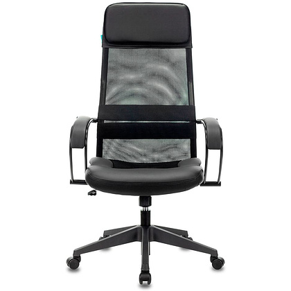 Кресло для руководителя "Бюрократ CH-608", экокожа, сетка, пластик, черный - 2