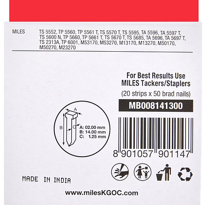 Скоба №8 "Miles", 14 мм, 1000 шт - 3