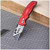 Нож строительный складной Deli RS EDL040, трапеция, 19T, красный - 11