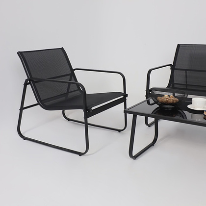 Комплект мебели садовой AksHome VERANDA (кресло 2 шт, диван 1 шт, стол 1 шт), черный - 23