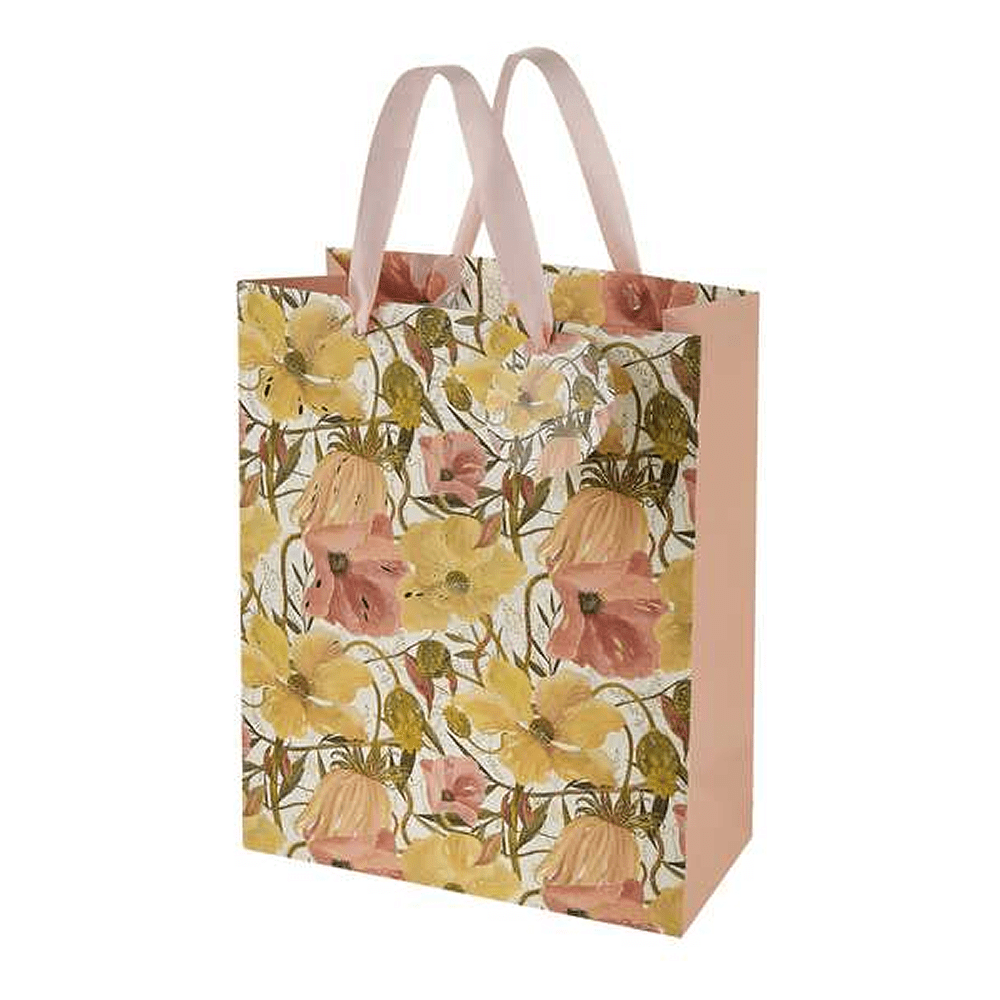 Пакет бумажный подарочный "Flora. Цветочная страсть", 26x32,4x13 см, розовый