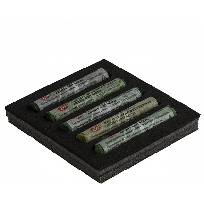 Пастель мягкая "Мастер Класс зеленые оттенки", набор 5 цветов - 3