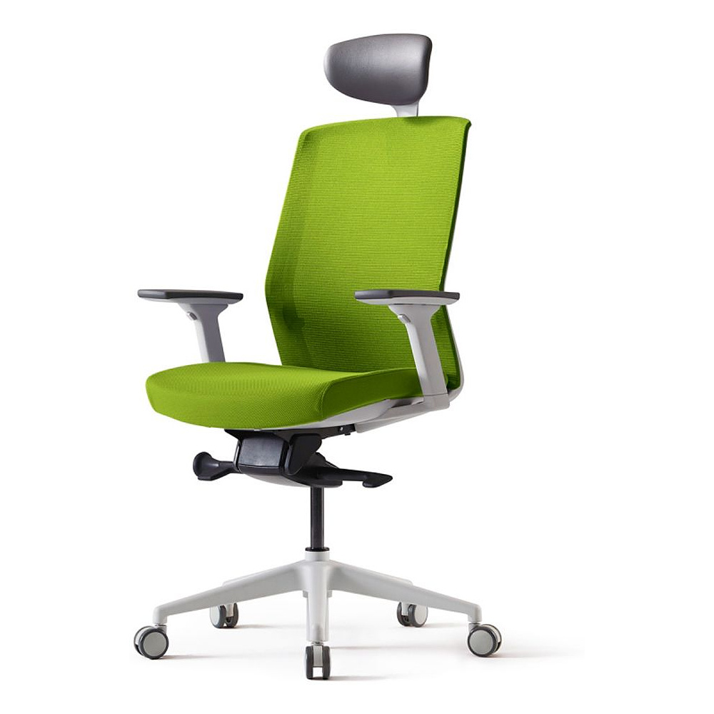 Кресло для руководителя BESTUHL J1, сетка, ткань, пластик, зеленый 