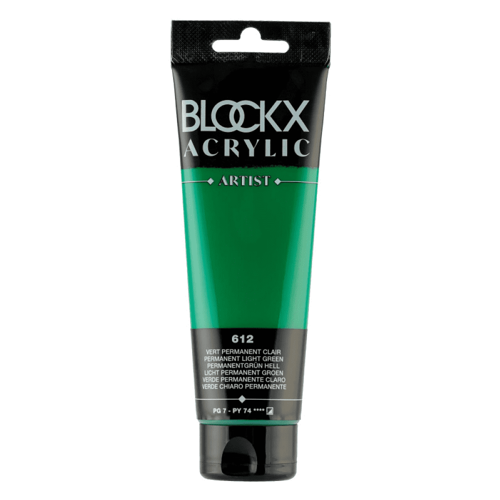 Краски акриловые "Blockx", 612 основной зеленый светлый, 120 мл