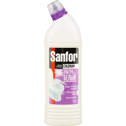 Средство чистящее для сантехники "Sanfor Chlorum Ультра", 750 мл