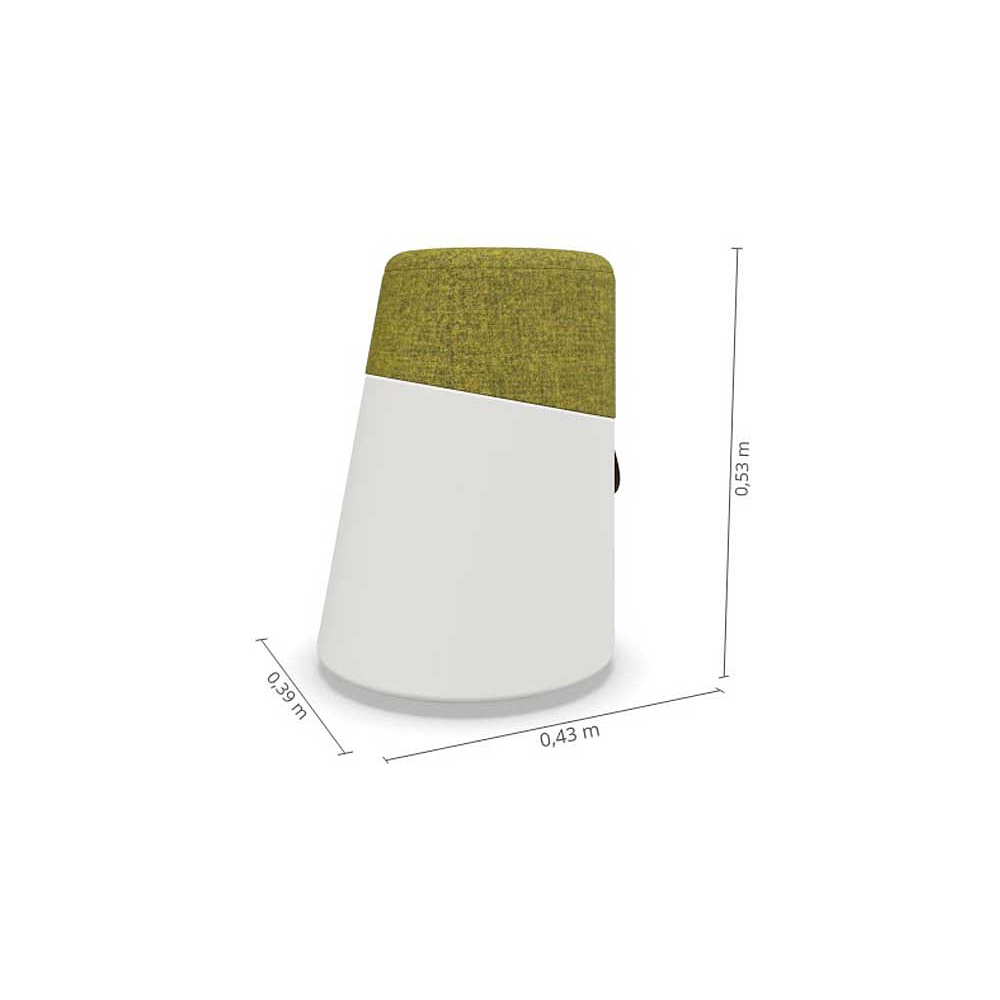 Стул для активного сидения SOKOA KULBU, ткань, полиэтилен органический, светло-зеленый меланж, белый - 6