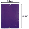 Папка на резинках "Exacompta", A4, 15 мм, полипропилен, фиолетовый - 5