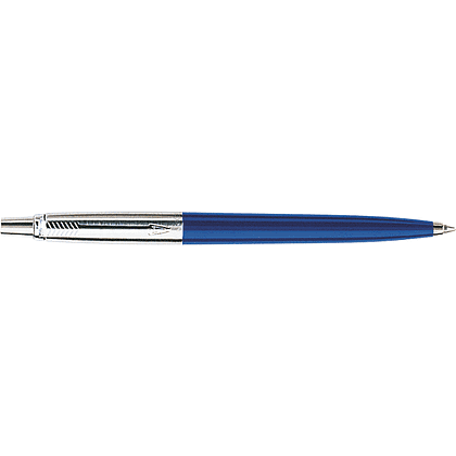 Ручка шариковая автоматическая "Parker Jotter Royal Blue CT", 1.0 мм, синий, серебристый, стерж. синий - 6