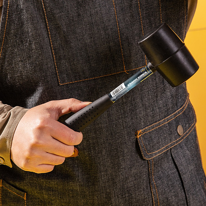 Киянка резиновая черная Deli YS EDL5612, 0,34 кг, стальная рукоятка - 5