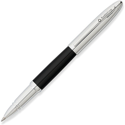 Ручка-роллер "Lexington Chrome", 0.7 мм, черный, серебристый, стерж. черный