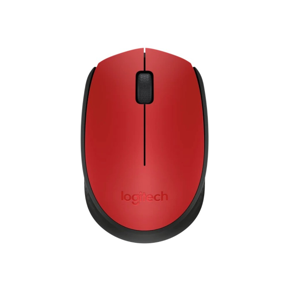 Мышь Logitech "Mouse M171", беспроводная, 1000 dpi, 3 кнопки, красный