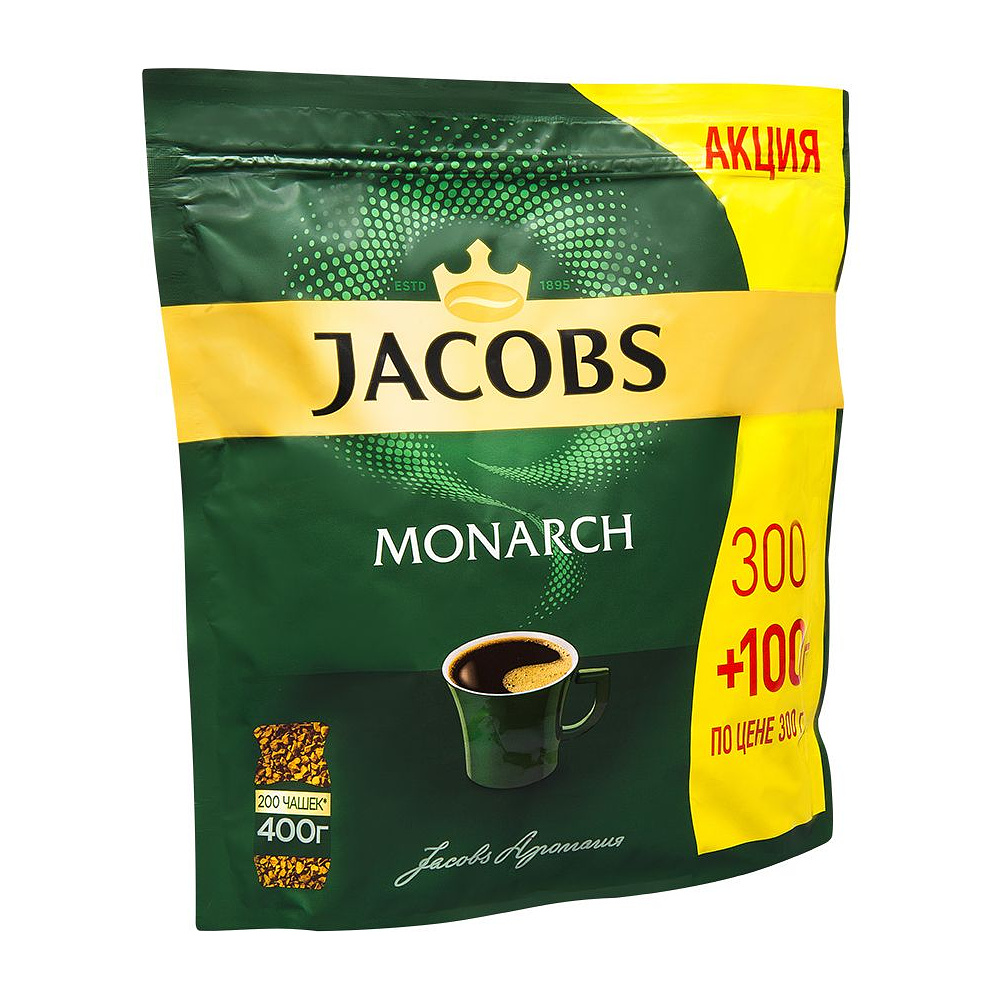 Кофе "Jacobs Monarch", растворимый, 400 г